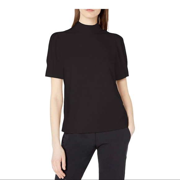 Lark & Ro Tops - LARK & RO black Florence half puff sleeve tops size 2